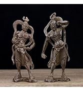 Amazon｜仏像 木彫り 金剛力士像 立像 二体一対 天然 崖柏木 仁王像