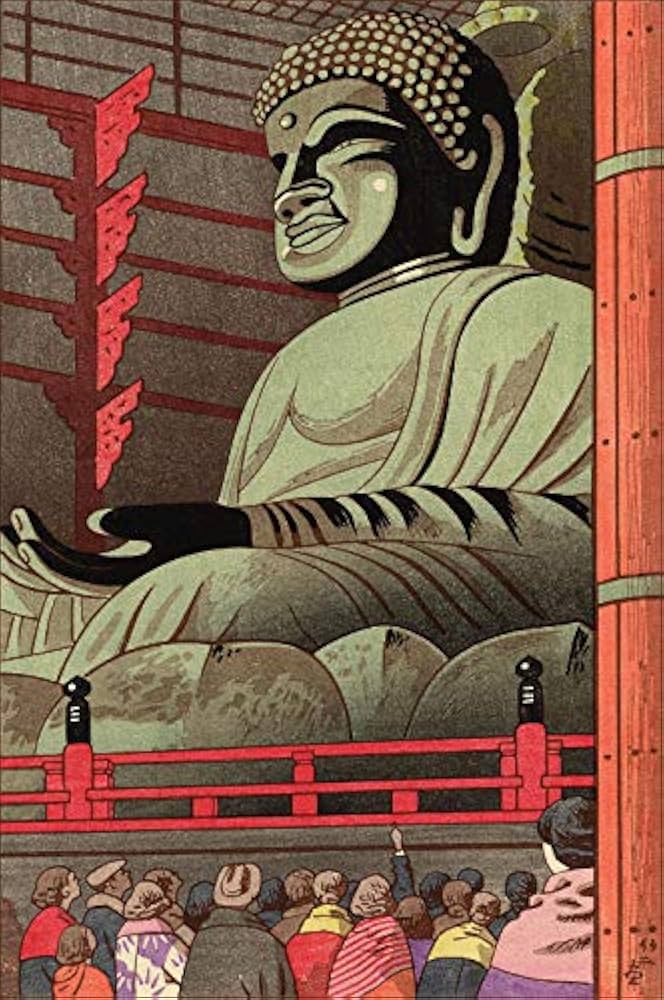Amazon.com: Japanese Art Print - Big Buddha of Todaiji Temple by