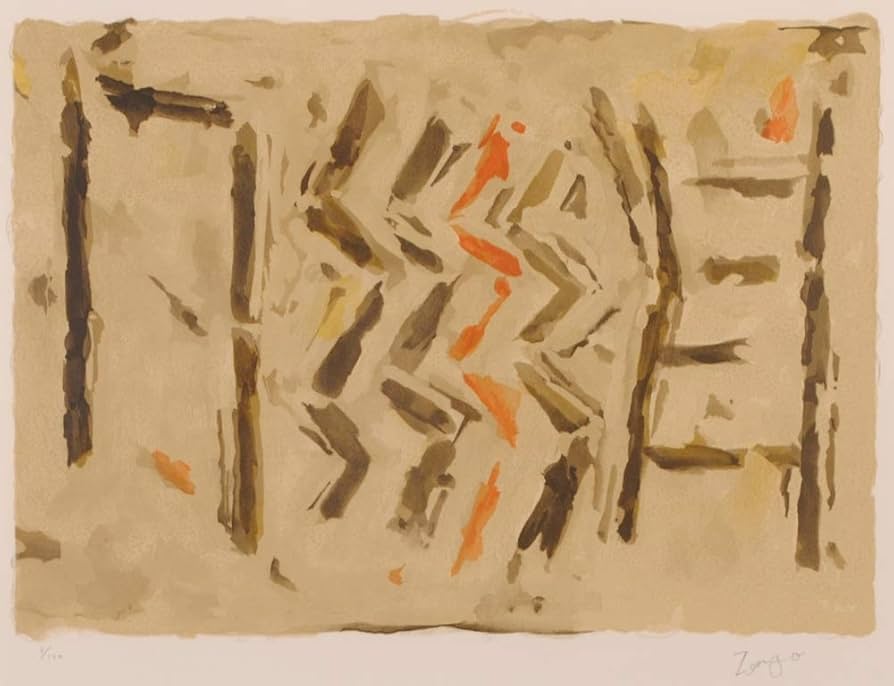 Amazon | 坂本善三 「構成87」 抽象画 絵画 現代アート リトグラフ