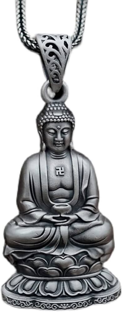Amazon｜【釈迦如来】ペンダント ネックレス 両面仏 S999純銀 開運十二