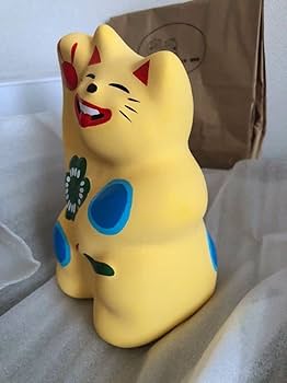 Amazon.co.jp: 輪葉葉福来る 大猫 招き猫 (大) わはは工房 窯出し日
