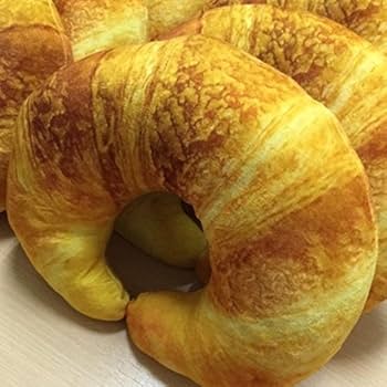 Amazon.co.jp: もっちり パン型クッション 食パン クロワッサン