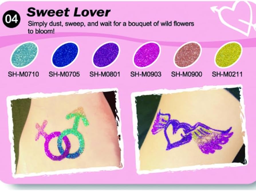 Amazon.co.jp: ボディジュエリー グリッター ミニサイズ 6色入