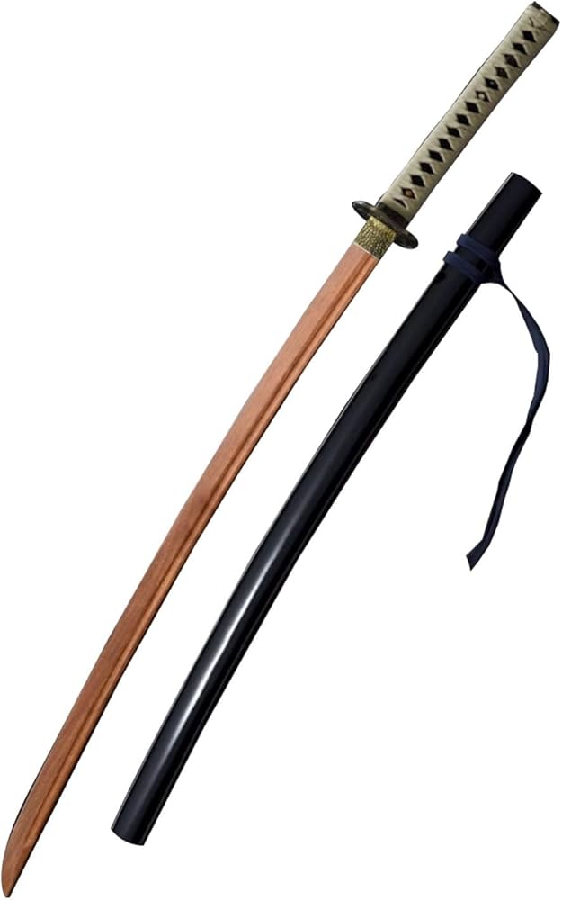 Amazon.co.jp: 居合刀 練習用 木刀 鞘付き サムライソード 無垢材の刃