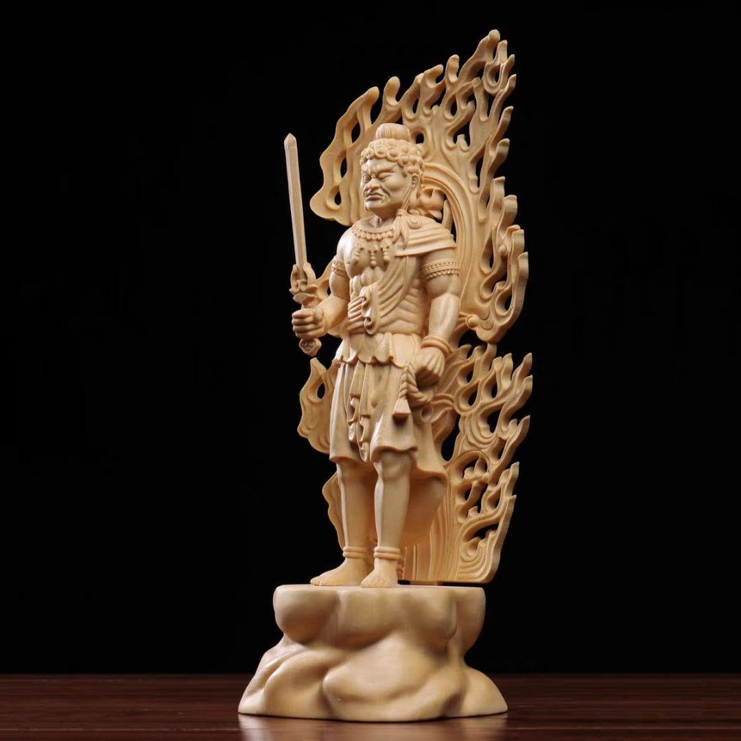 Amazon.co.jp: 修縁堂仏教美術品 大迫力 不動明王 立像 不動明王像