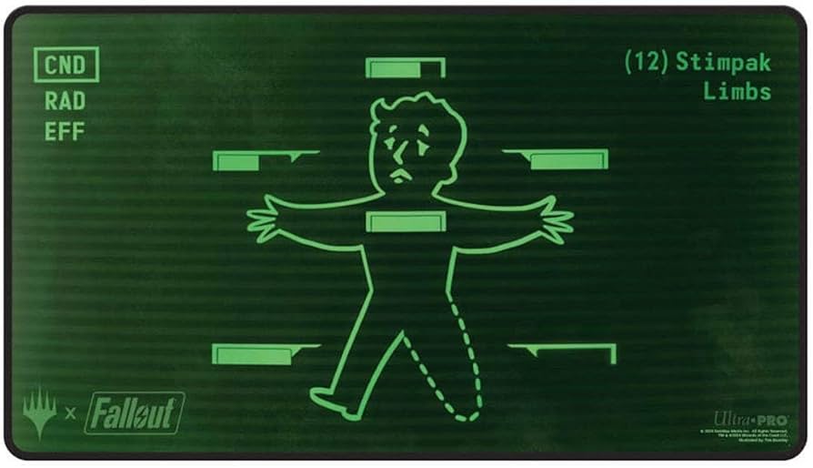 Amazon.com: Ultra PRO - Fallout Black Stitched Playmat - Inventory