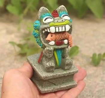 Amazon.co.jp: 石敢当 風獅子爺シーサー 風水置物 風水グッズ 縁起物