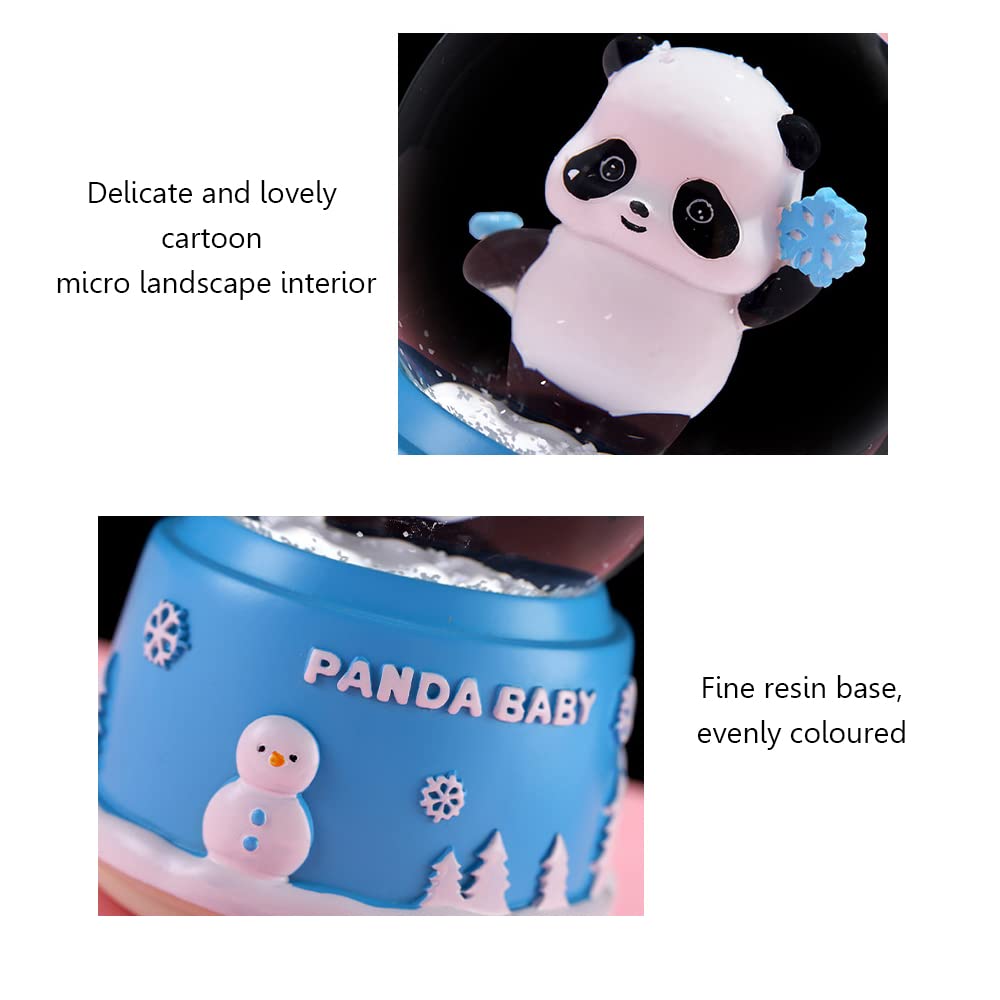 Amazon.co.jp: ベビーパンダ スノードーム 80mm ブルー樹脂/ガラス
