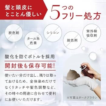 Amazon | ヘアミカ ヘアカラー フォーム (ダークブラウン, 1本) | DR