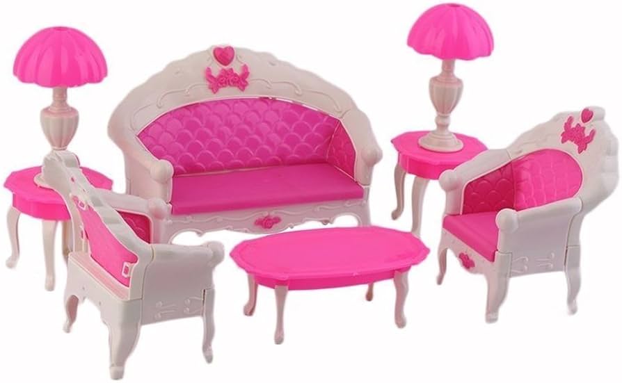 Amazon | 家具のおもちゃセット6本おもちゃバービー人形ソファチェア