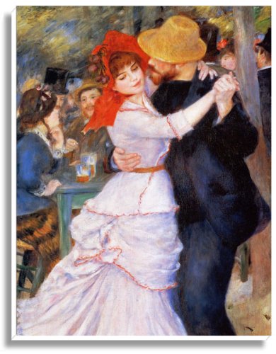 Amazon.co.jp: ルノワール・ブージヴァルのダンス プリキャンバス複製