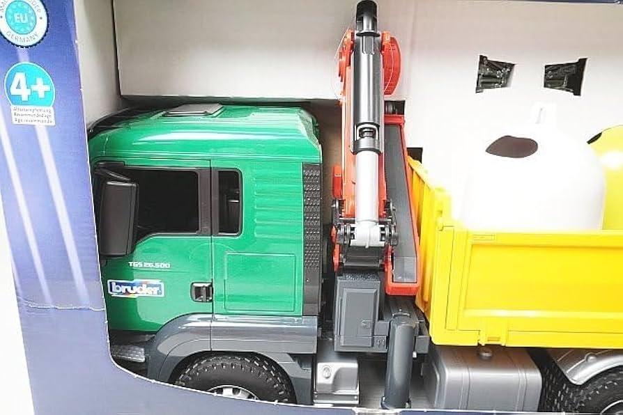 Amazon.co.jp: BRUDER ブルーダー 1/16 MAN クレーン&リサイクルBOX