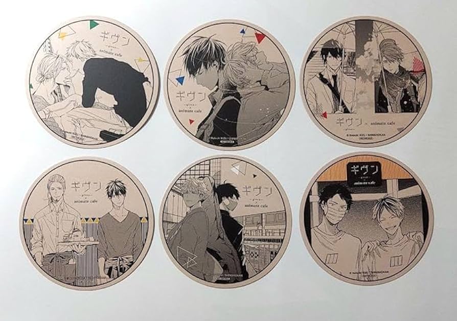 Amazon.co.jp: アニメイトカフェ ギヴン(リバイバル) コースター6種