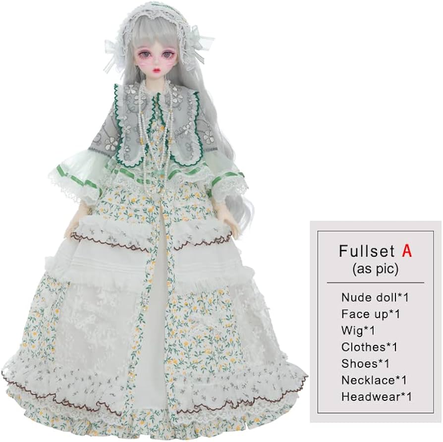 Amazon | BJDドール 球体関節人形 1／4 45cm 女 人形本体 ヘッド+