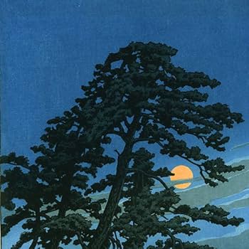 Amazon.co.jp: 川瀬巴水 版画 馬込の月 昭和五年 56x38cm 大判