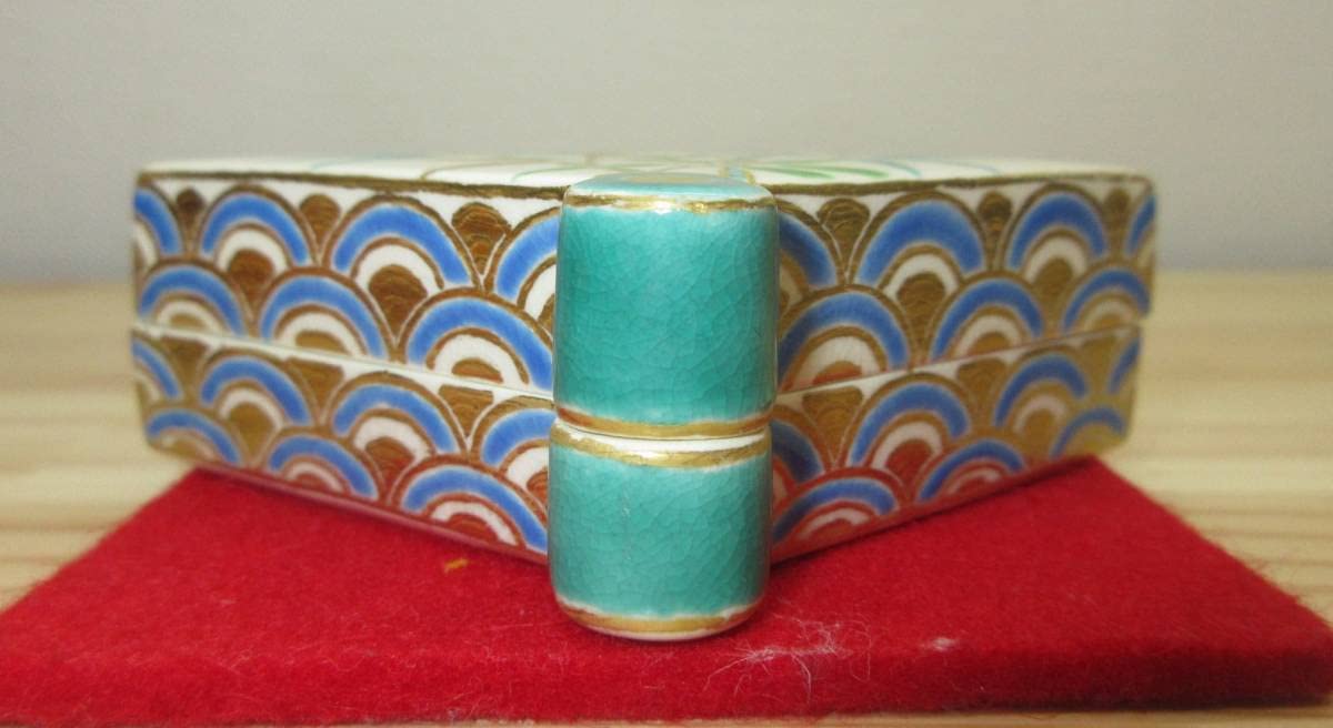 Amazon.co.jp: 逢絢亭茶道具 香合 京焼 扇面香合 竹の図 花蝶窯 手塚石