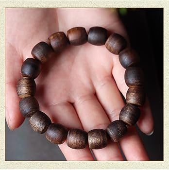 Amazon | MDYBF 海南産グリーンキナムアガーウッドブレスレット 直径