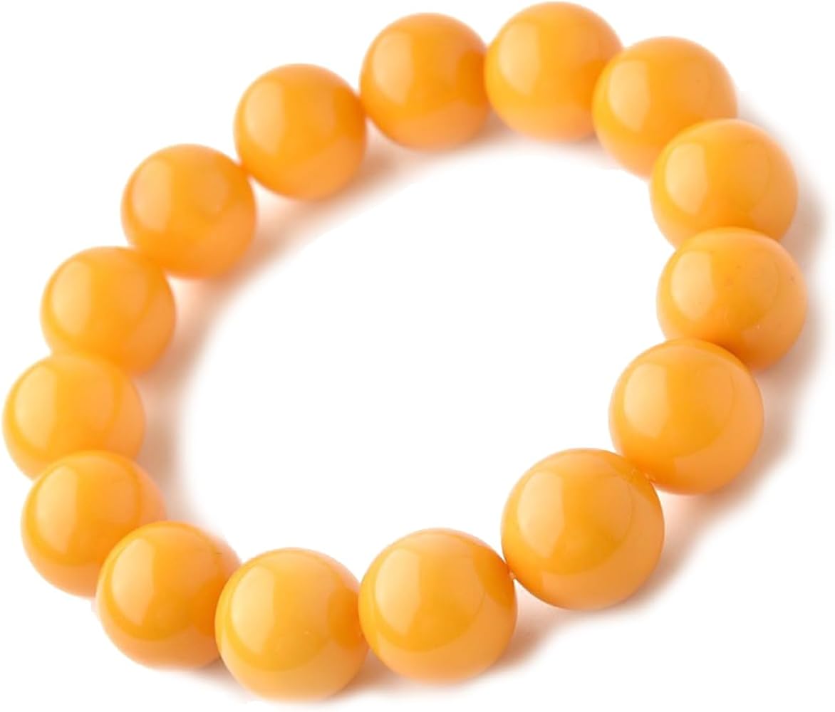 Amazon | RinmaG242 天然 蜜蝋琥珀ブレスレット アンバー 天然石 ワー