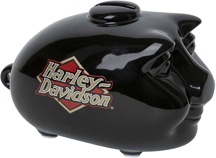 Amazon.com : Harley-Davidson Core H-D Logo Ceramic Mini Hog Bank