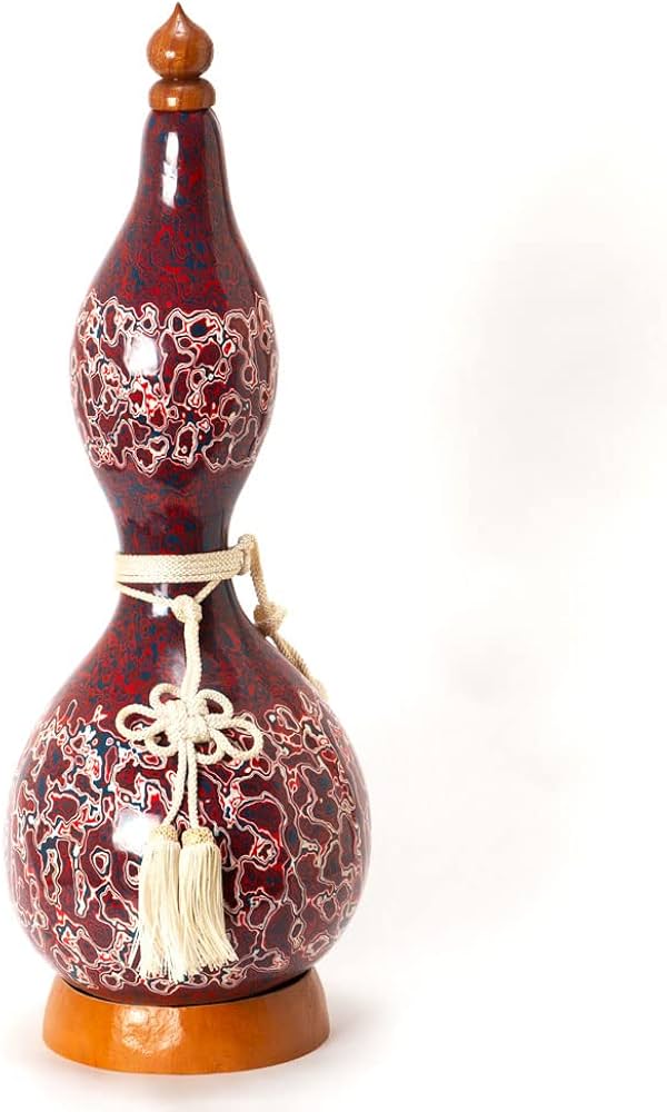 Amazon.co.jp: 上州瓢箪 ひょうたんの置物020 二段模様 高さ56cm