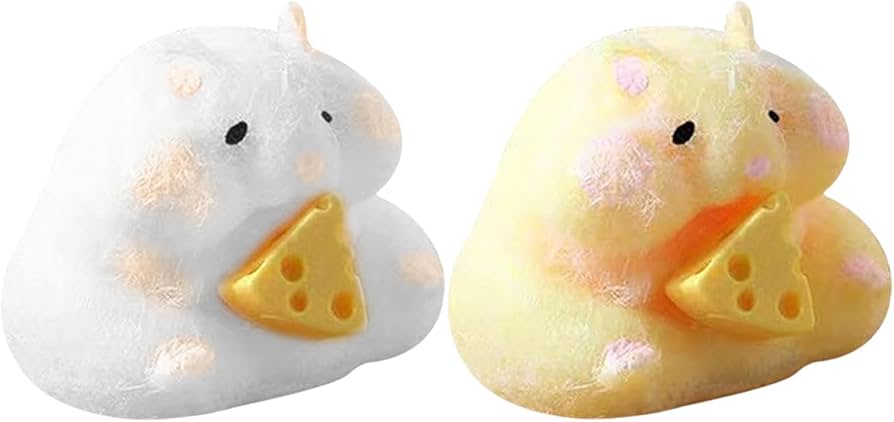 Amazon | ハムスター型のスクイーズおもちゃ - 2個のハムスター