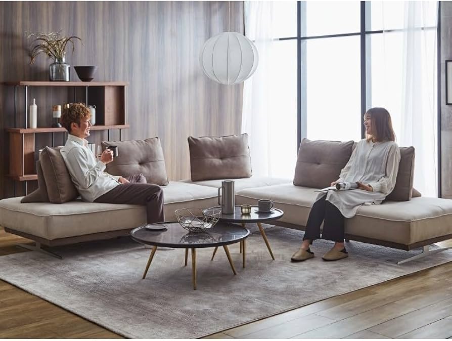 Amazon.co.jp: 【開梱設置便】 レザーテックス アイランドソファ 3人