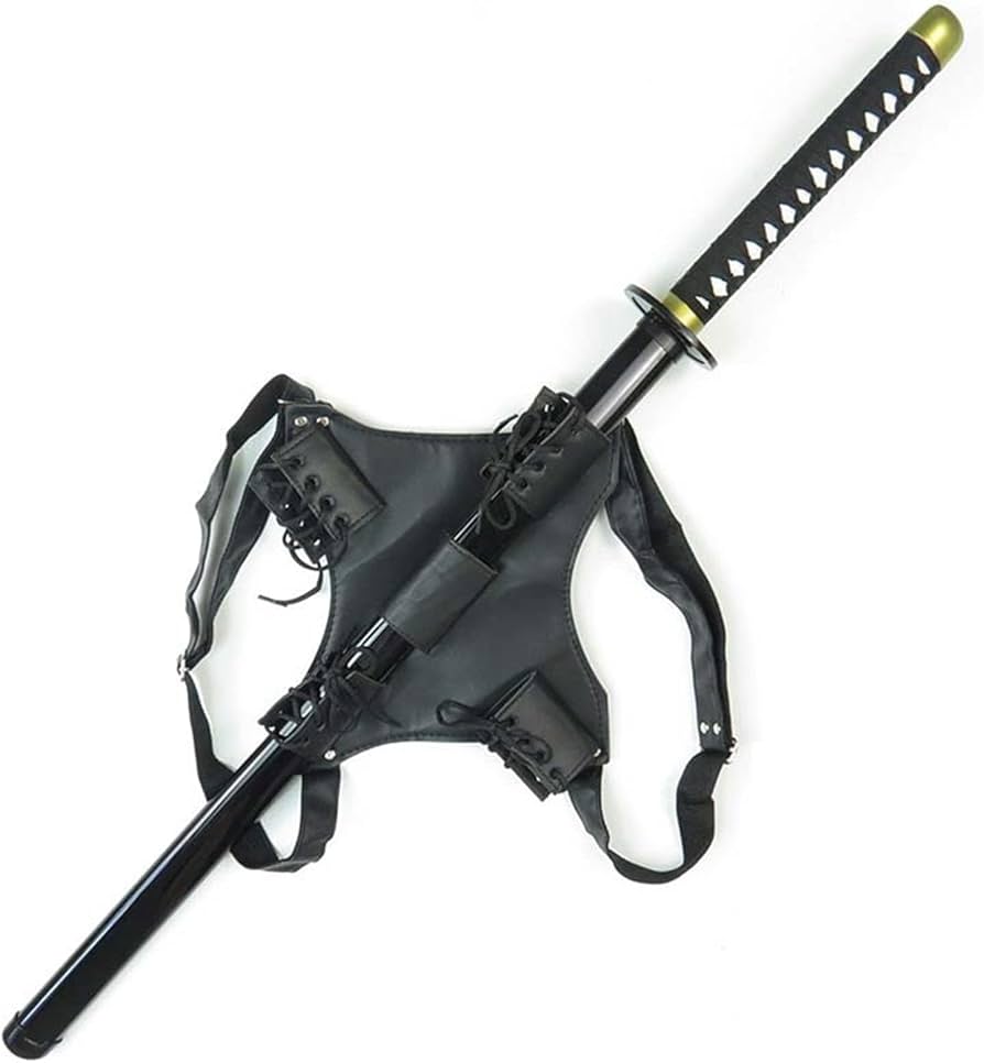 Amazon.co.jp: 【threeIslandscos】【D】早川アキ 木製 竹製 背掛け 剣