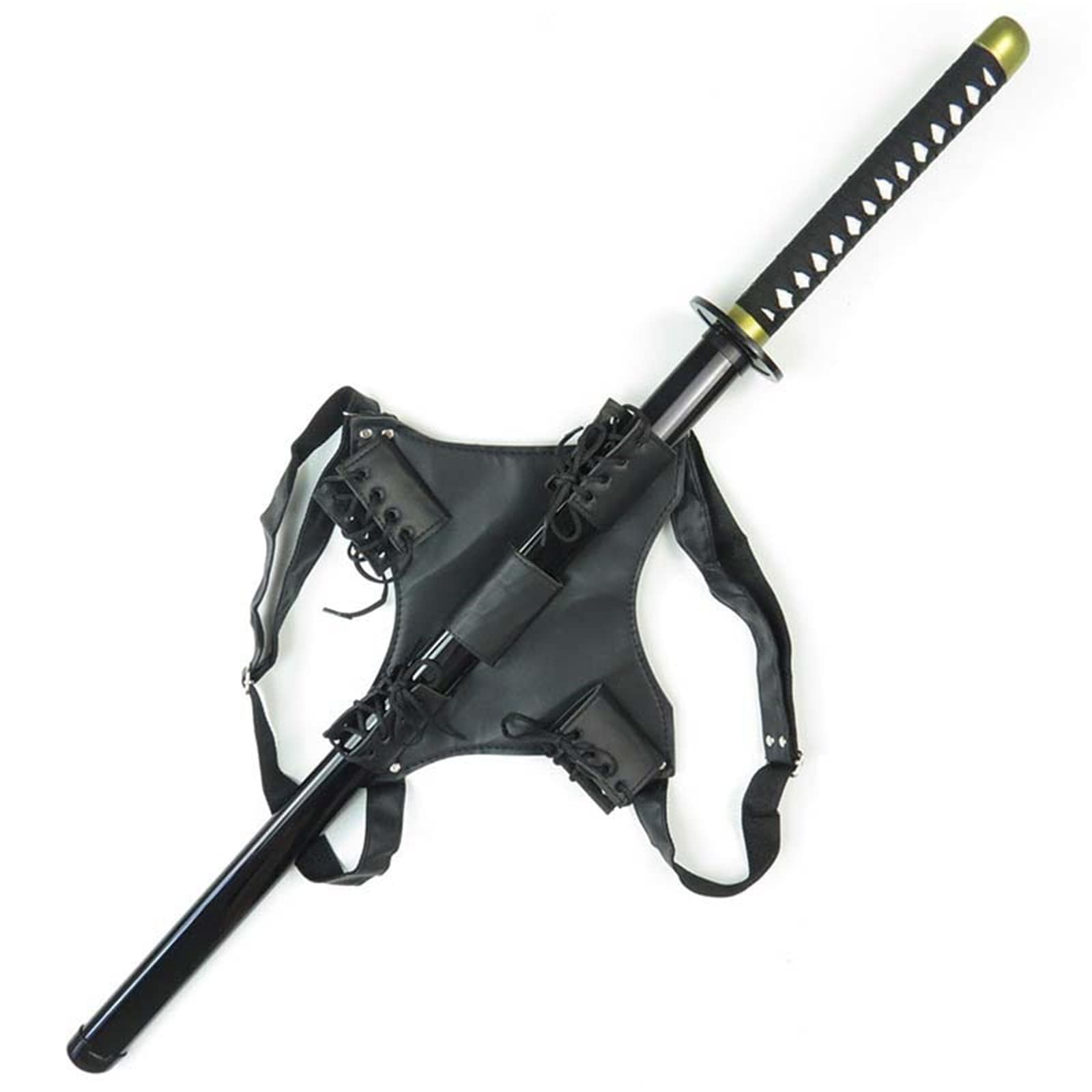 Amazon.co.jp: 【threeIslandscos】【D】早川アキ 木製 竹製 背掛け 剣