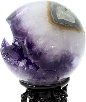 Amazon.co.jp: [GOLD STONE] アメジスト 笑口 丸玉 直径72mm 460g 台座