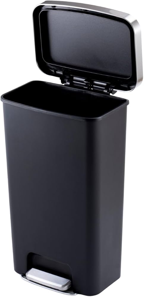 Amazon.co.jp: EKO ゴミ箱 ペダル式 ハナ ステップビン ブラック 45L