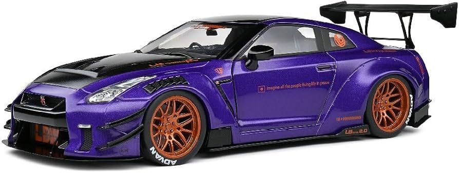 Amazon | ソリド 1/18 日産 GT-R R35 リバティーウォーク PURPLEZILLA