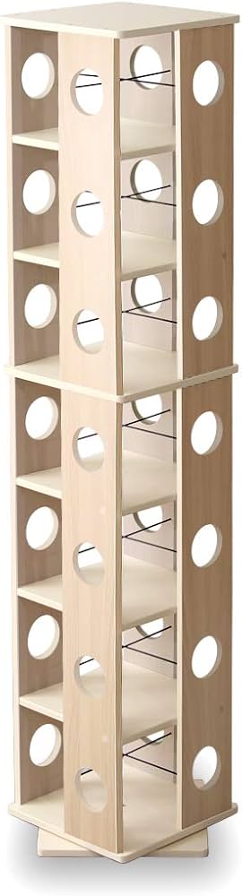 Amazon｜回転式 本棚 回転コミックラック 7段タイプ 書棚 本収納