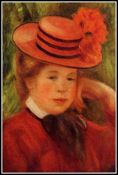 Amazon | 赤い帽子をかぶった少女 ﹣ ピエール・オーギュスト