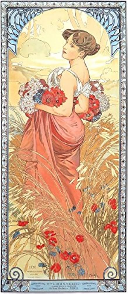 Amazon.co.jp: アルフォンス・ミュシャ『夏 四季(1900年版)』ジクレー