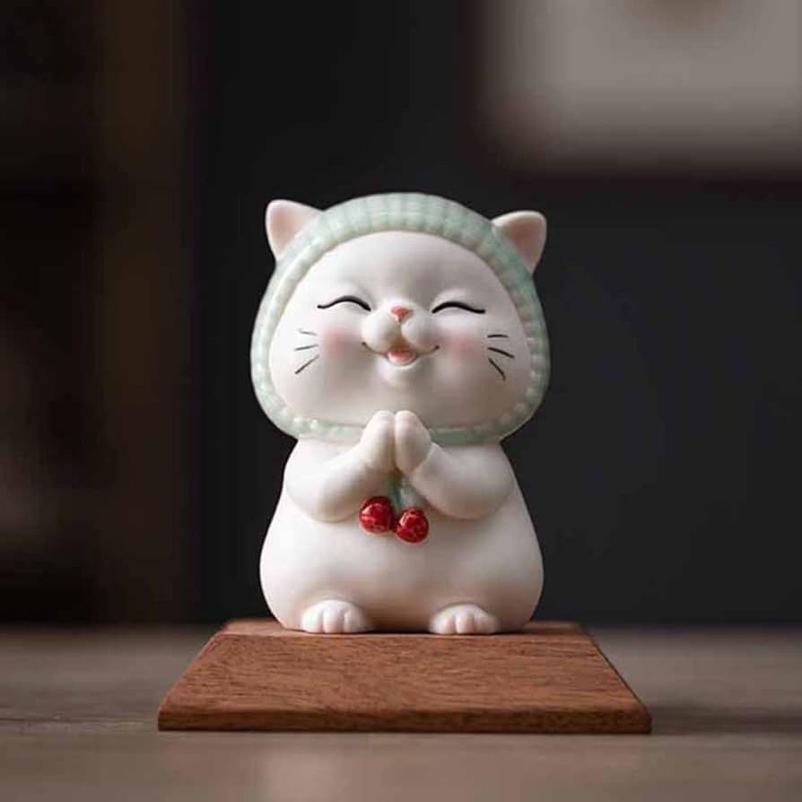 Amazon.co.jp: JAnjiaLxY 猫 置物 オブジェ 卓上 おしゃれ セラミック