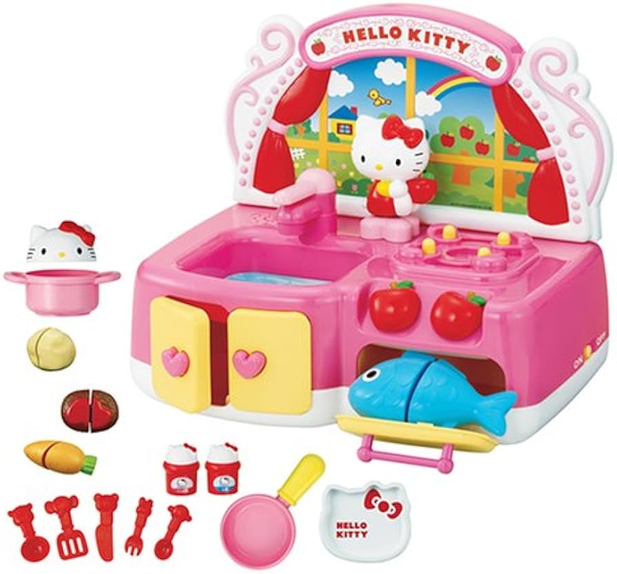 Amazon | ハローキティ おりょうりだいすきキッチンセット | ままごと