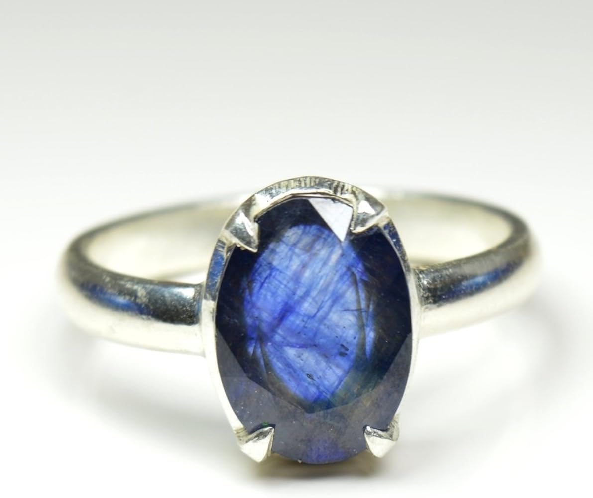 Amazon.co.jp: 55カラット 天然 4 カラット ブルーサファイア シルバー