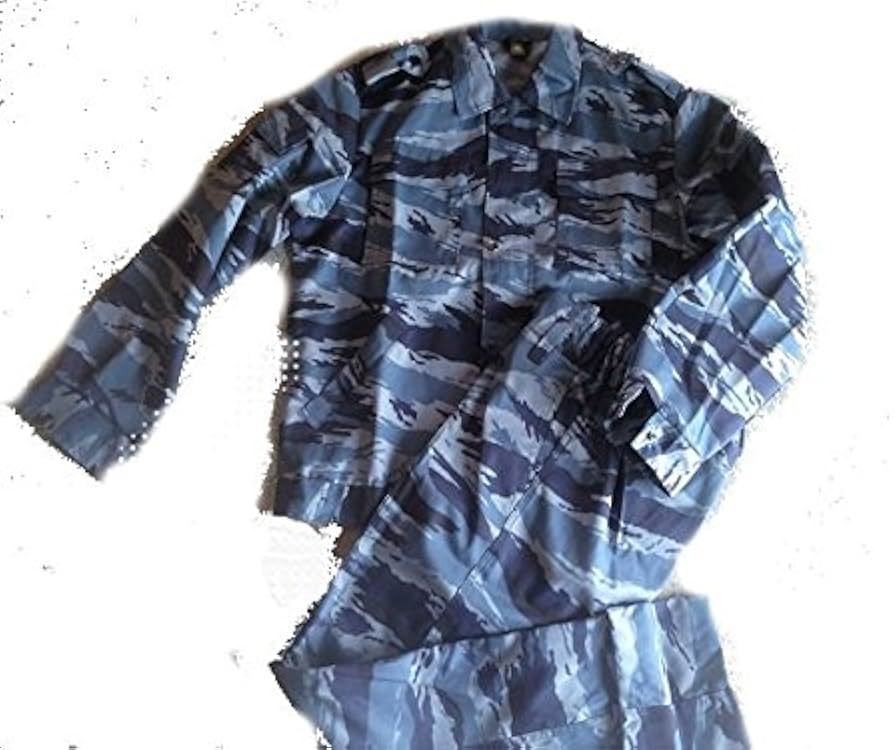 Amazon | ANA 実物 ロシア装備 ロシア軍 装備 迷彩服OMON ブルー