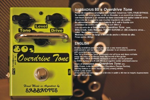Amazon.co.jp: Sabbadius Custom Pedal Effects 80's Overdrive Tone