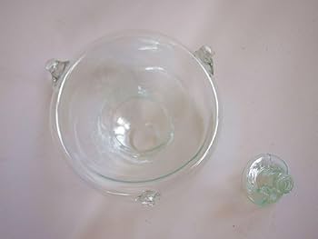 Amazon.co.jp: 昭和レトロガラス製ハエ取り器18cm戦前捕虫器花器花道