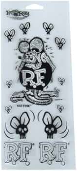 Amazon.co.jp: ラットフィンク Skull Fly デカール ブラック : 車＆バイク