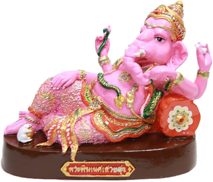 Amazon.co.jp: ピンクガネーシャ 置物 像 3倍速で願いが叶う タイ 開運