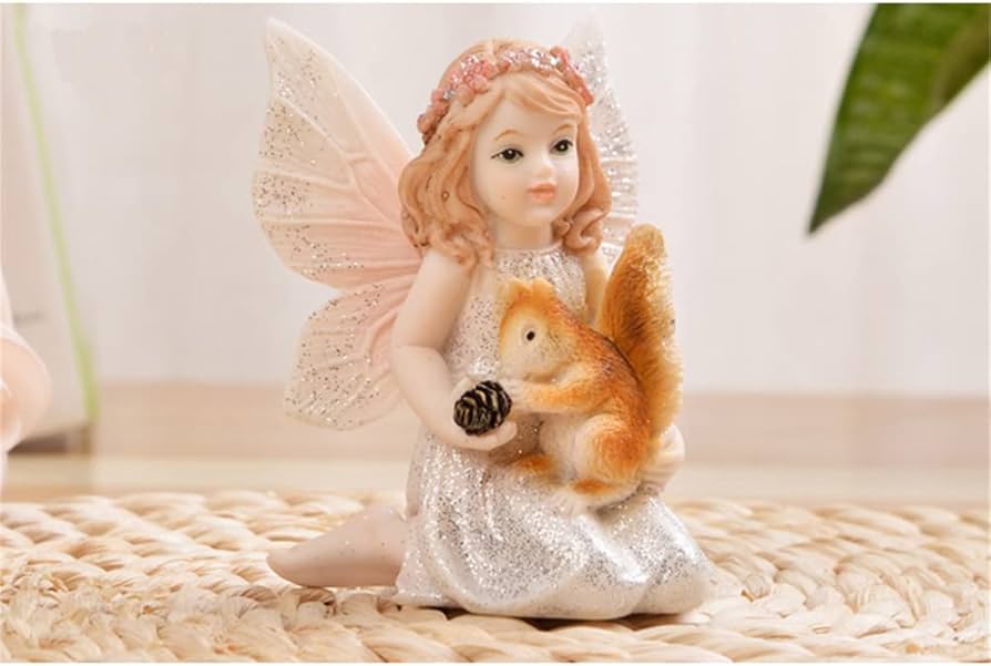 Amazon.co.jp: tonntyann 妖精 天使 オブジェ 天然樹脂 恋愛 風水