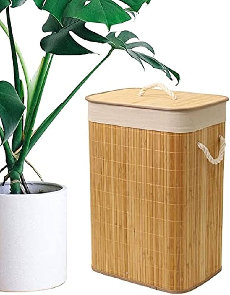 Amazon｜45L ランドリーバスケット 竹 竹製 竹かご おしゃれ かわいい