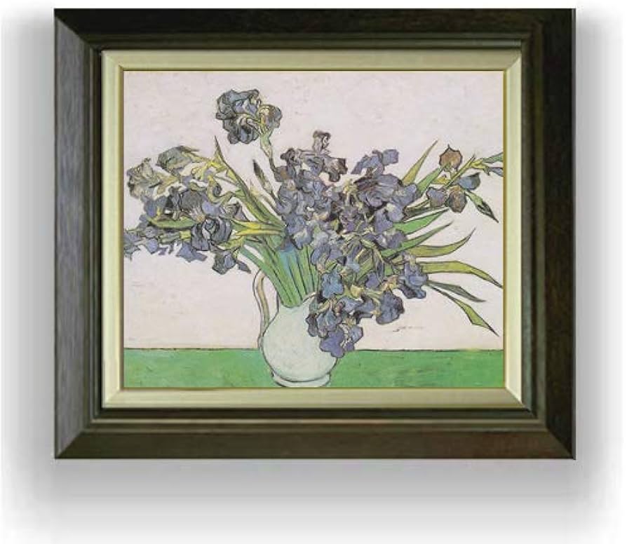 Amazon.co.jp: ゴッホ 静物：アイリスのある花瓶 F8 油絵直筆仕上げ