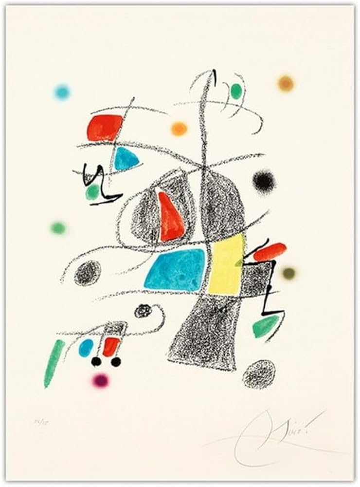 Amazon.co.jp: 有名なジョアンミロ展ポスタージョアンミロプリント