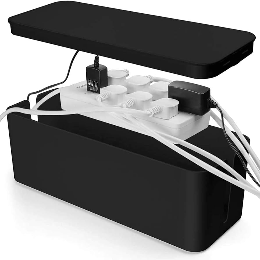 Amazon.co.jp: ケーブル収納ボックス 電源タップ 収納ケース 配線隠し