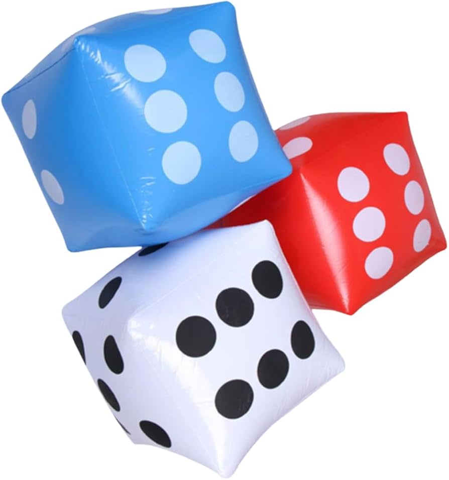Amazon | AZNABLE サイコロ 大きい 赤 青 白 大きいサイコロ イベント