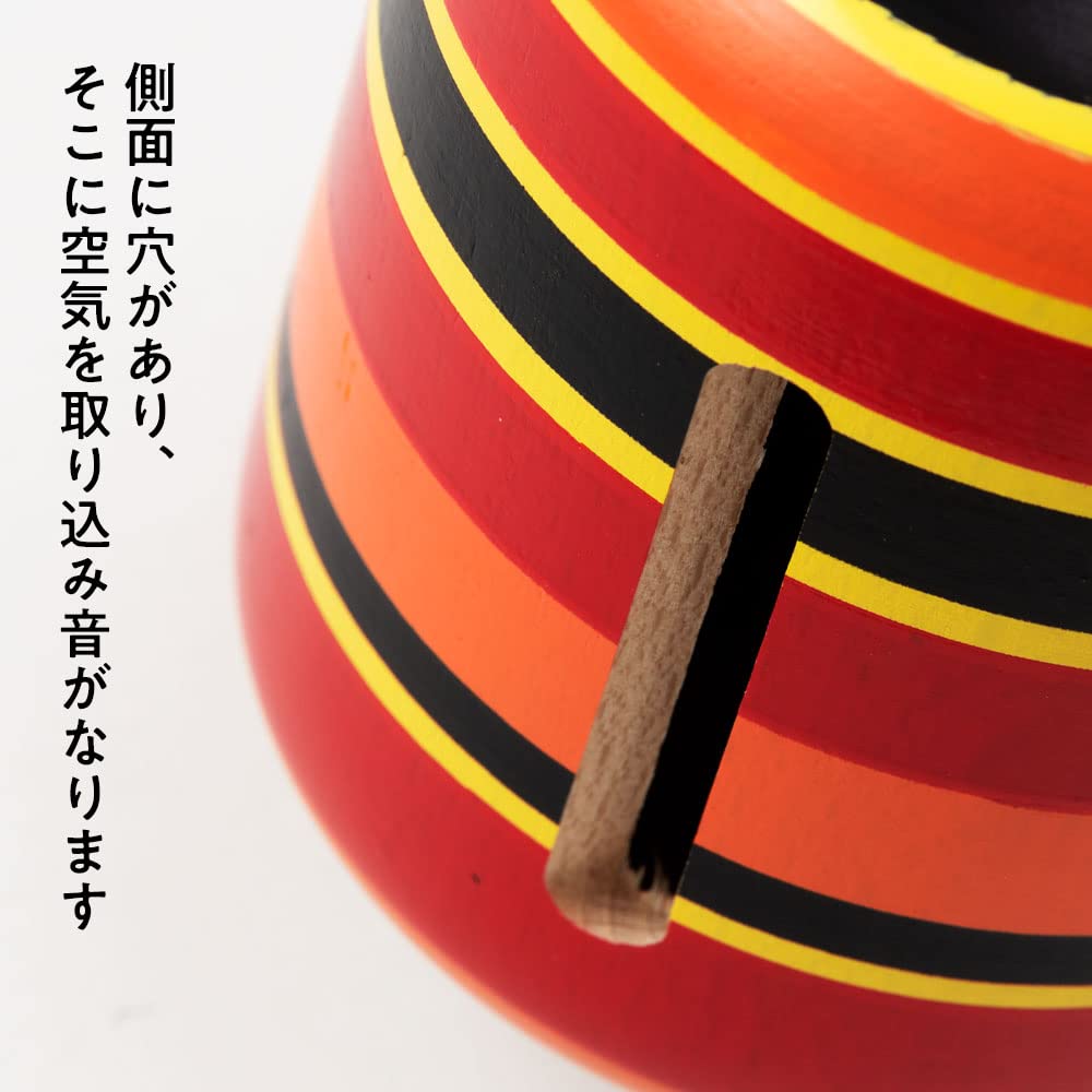 Amazon.co.jp: 鳴り独楽 回すとボーっと音がなる糸引きコマ 仕掛けコマ