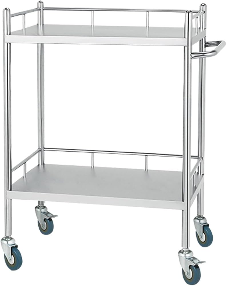 Amazon.co.jp: 医療用ワゴン 60×86×40cm ステンレス トロリー